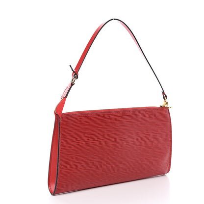 Louis Vuitton Epi Pochette Accessories 24 Castillan Red 2 of 6