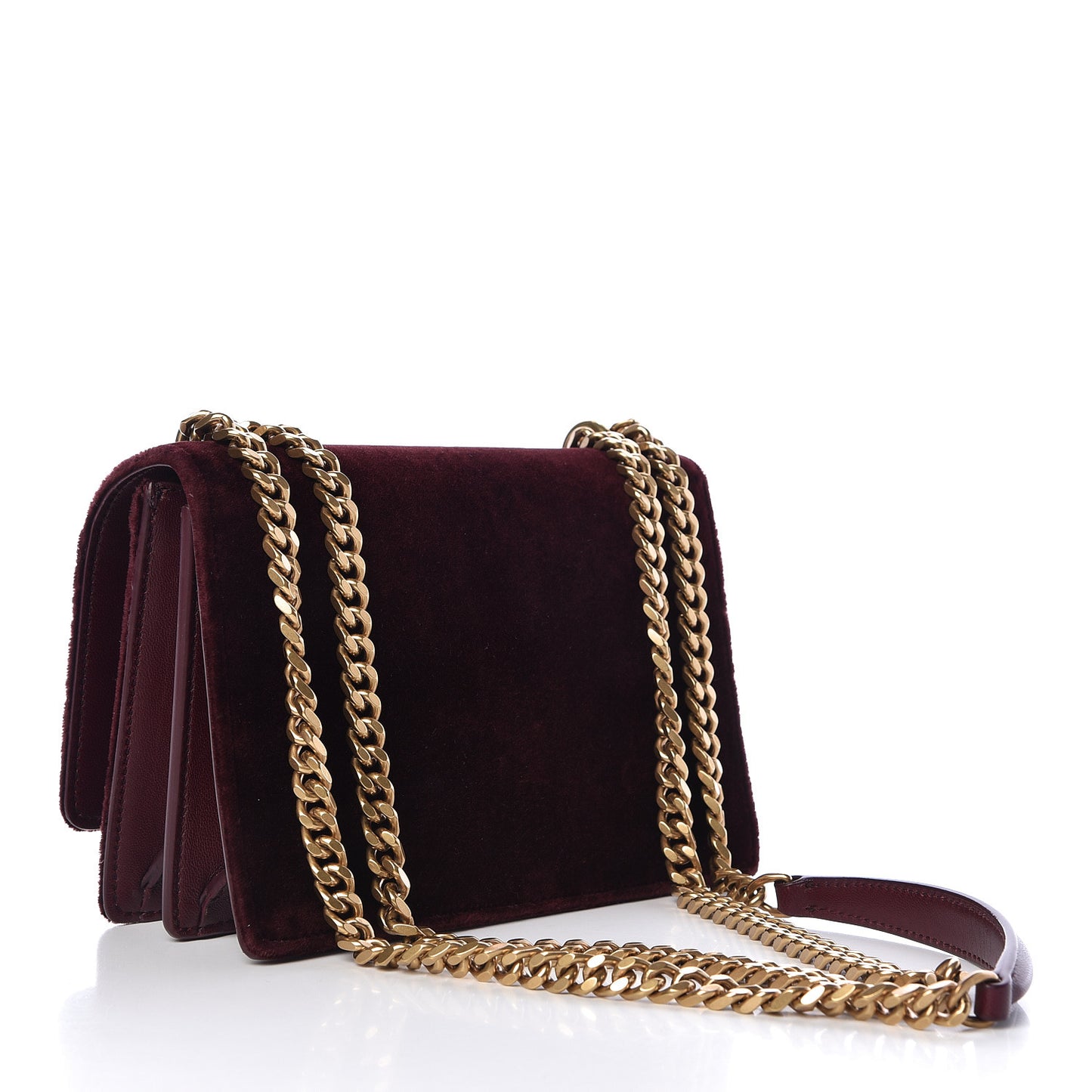 Velvet Small Monogram Sunset Burgundy