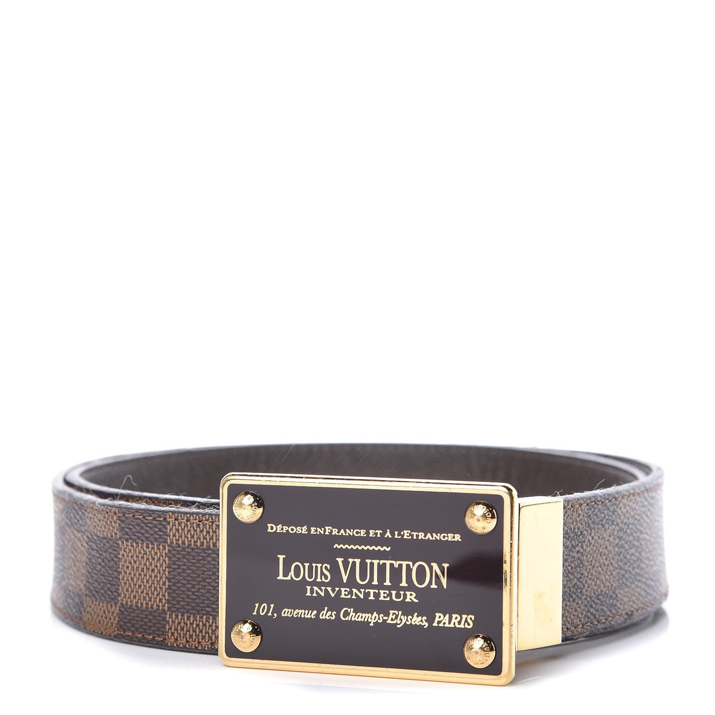 Damier Ebene 35mm Inventeur Reversible Belt 95 38