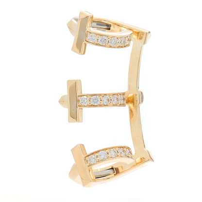 Tiffany 18K Rose Gold Diamond T T1 Ear Cuff Earring 5 of 15