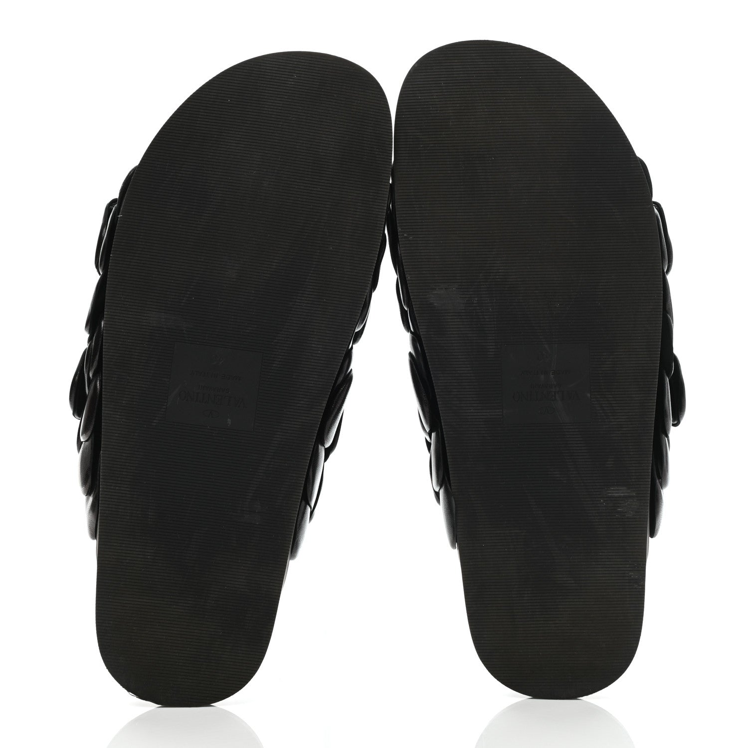 Valentino Garavani Kidskin Atelier 03 Rose Edition Double Buckle Slide Sandals 40 Black 5 of 9
