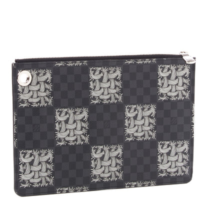 Louis Vuitton Damier Graphite Rope Pochette Jour PM White 2 of 7
