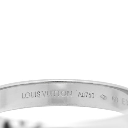 Louis Vuitton 18K White Gold LV Volt Multi Wedding Band Ring 60 9 4 of 4