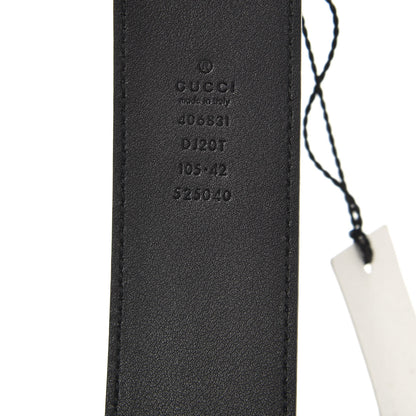 Gucci Textured Calfskin Double G 40mm Belt 105 42 Black 4 of 4