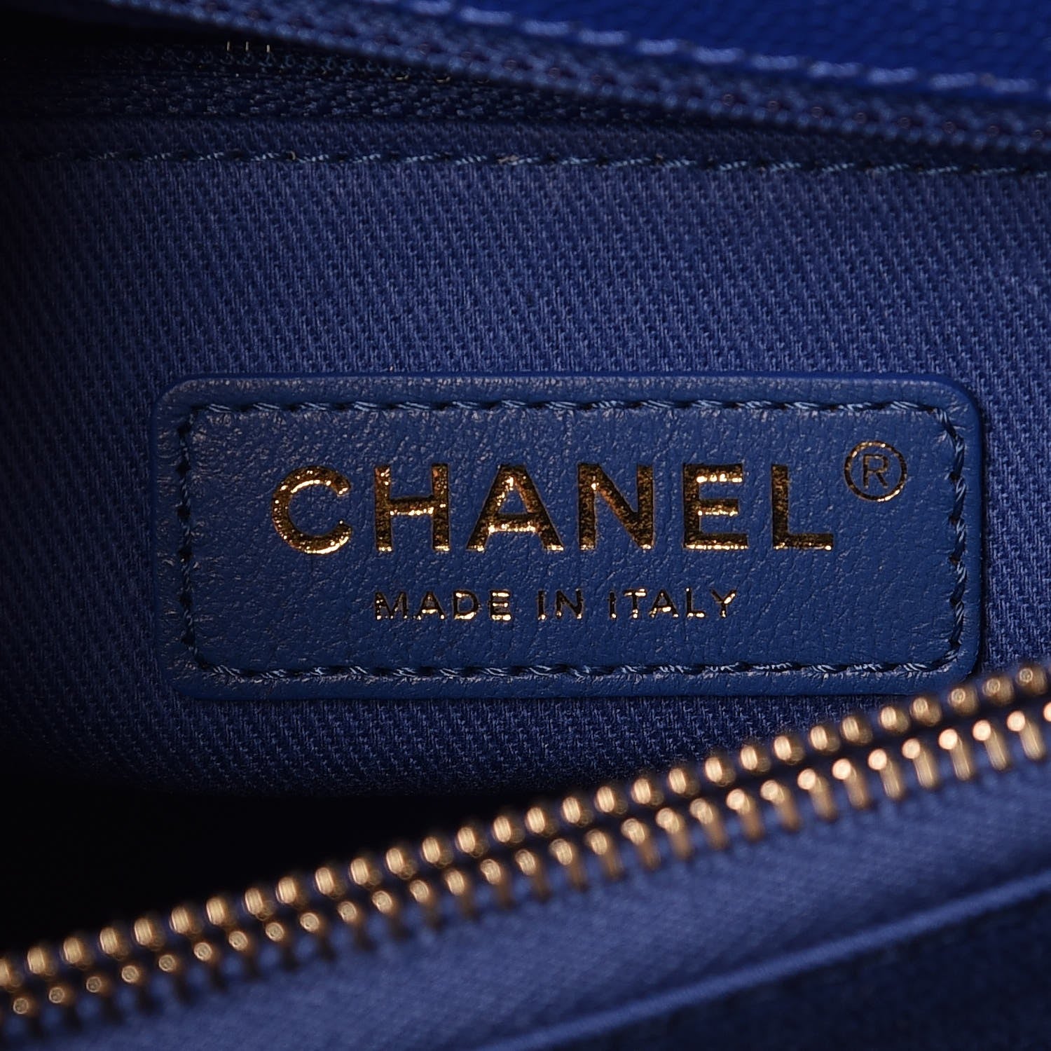 Chanel Caviar Chevron Quilted Small Coco Handle Flap Blue 6 of 8