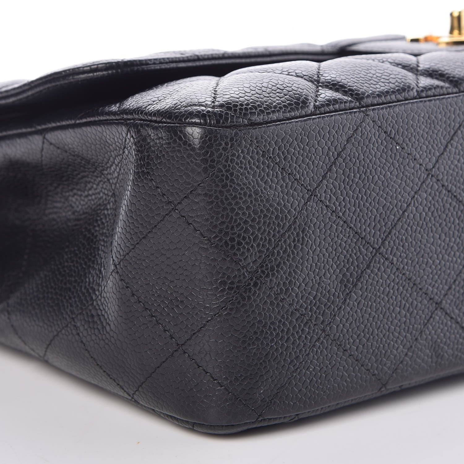Chanel Caviar Quilted Jumbo Single Flap Black 8 of 9