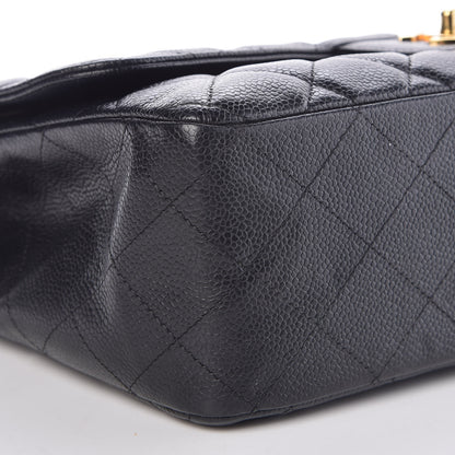 Chanel Caviar Quilted Jumbo Single Flap Black 8 of 9