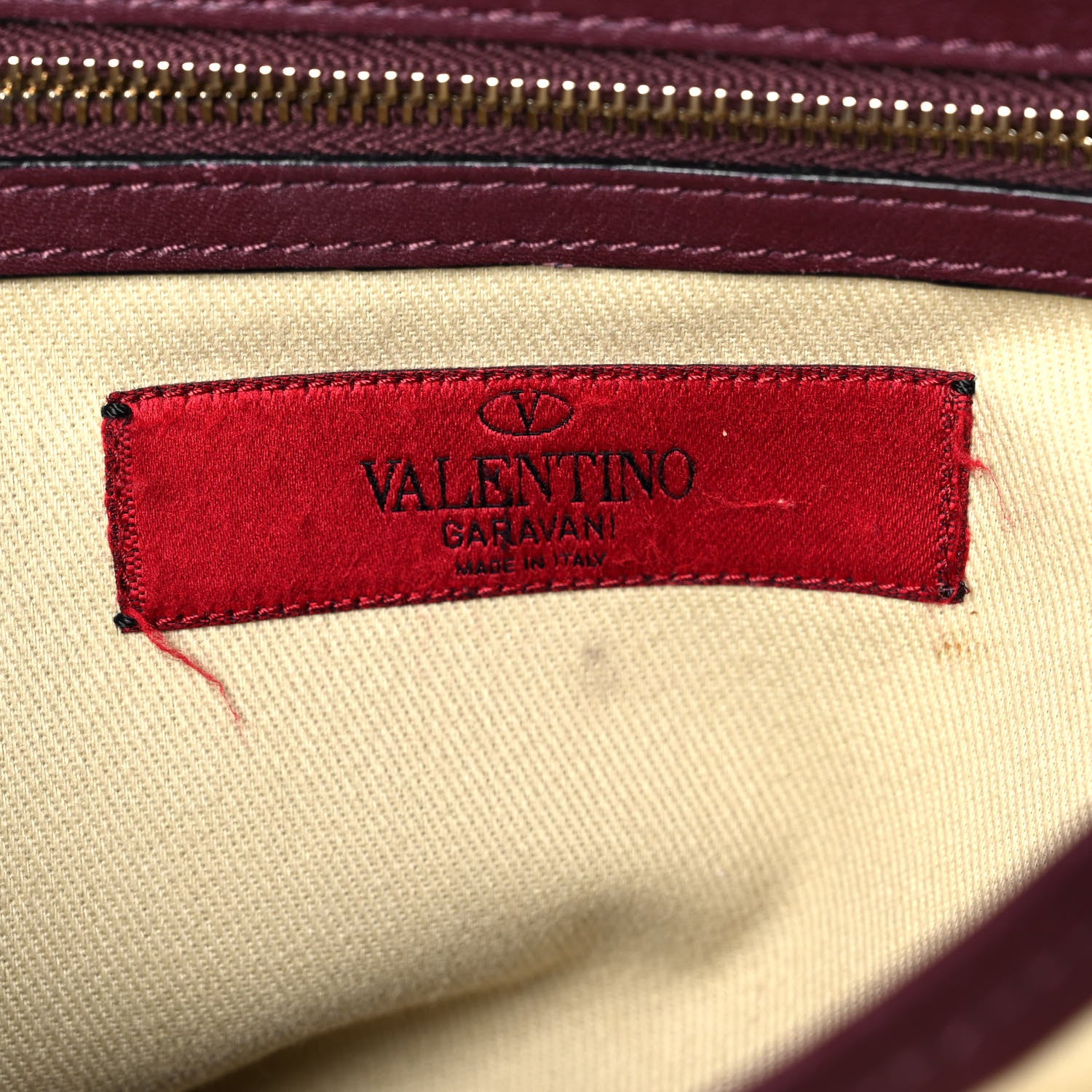 Valentino Garavani Vitello Rockstud Double Handle Tote Rubin 5 of 10