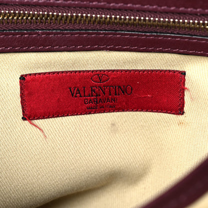 Valentino Garavani Vitello Rockstud Double Handle Tote Rubin 5 of 10