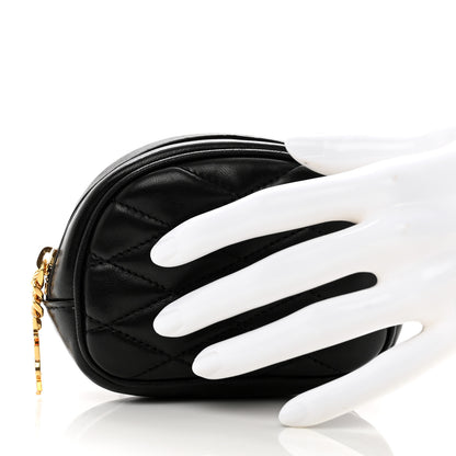 Saint Laurent Lambskin Quilted Lolita Cosmetic Pouch Black 2 of 7
