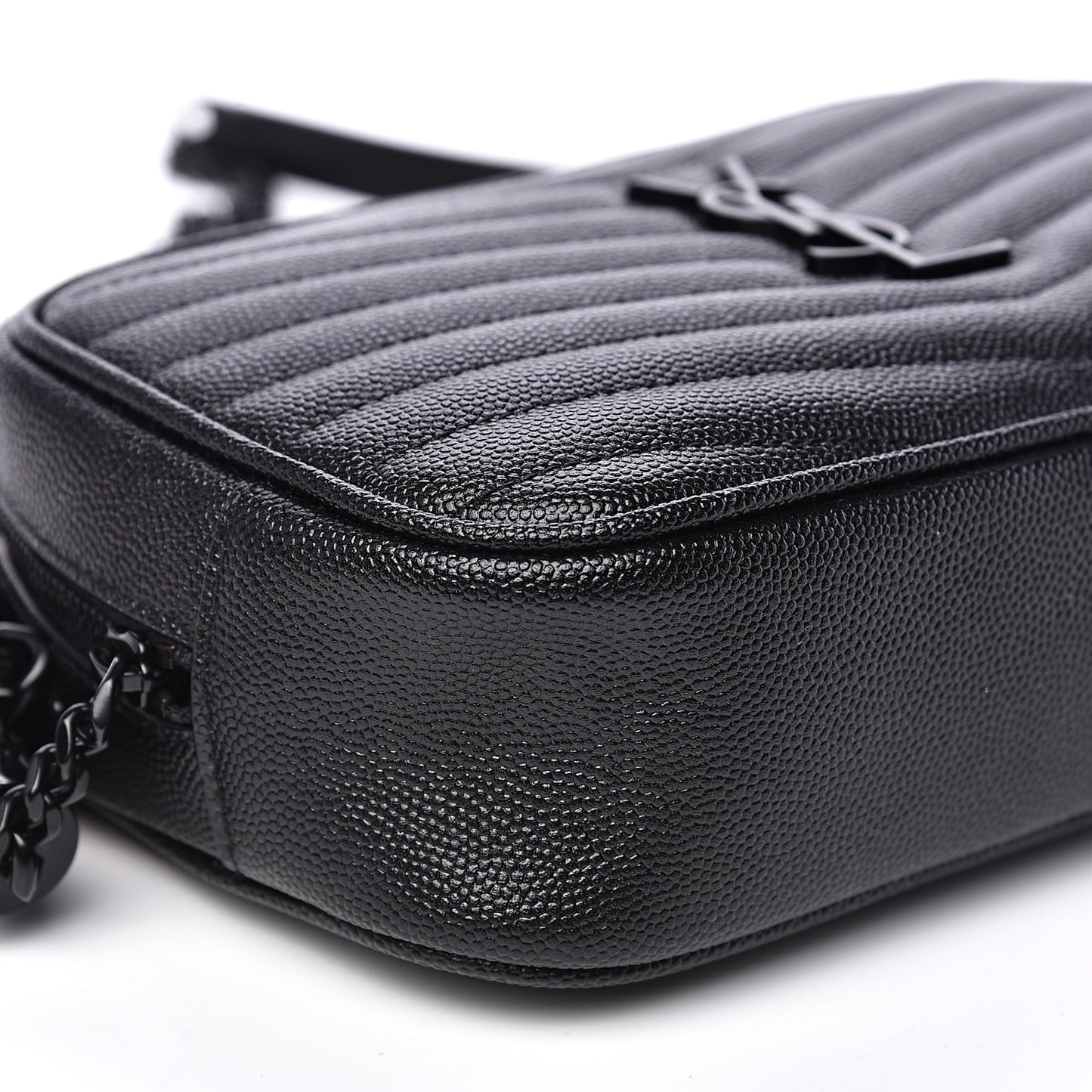 Grain De Poudre Matelasse Monogram Mini Lou Camera Bag Black