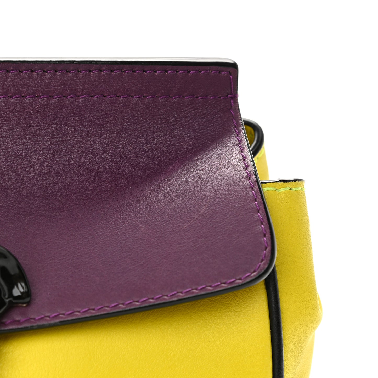 Calfskin Medium Palazzo Empire Colorblock Crossbody Bag Multicolor