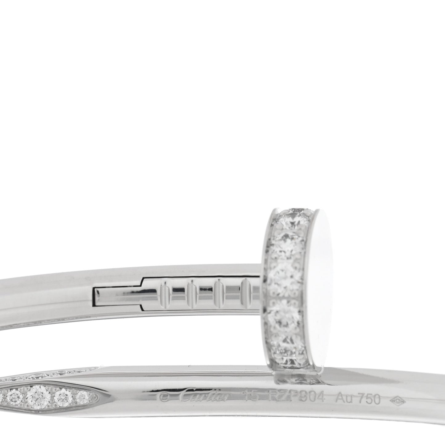 18K White Gold Diamond Juste Un Clou Bracelet 15