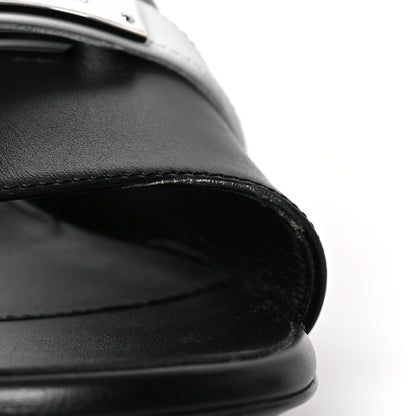 Hermes Calfskin Gigi 50 Sandals 40 White Black 13 of 14