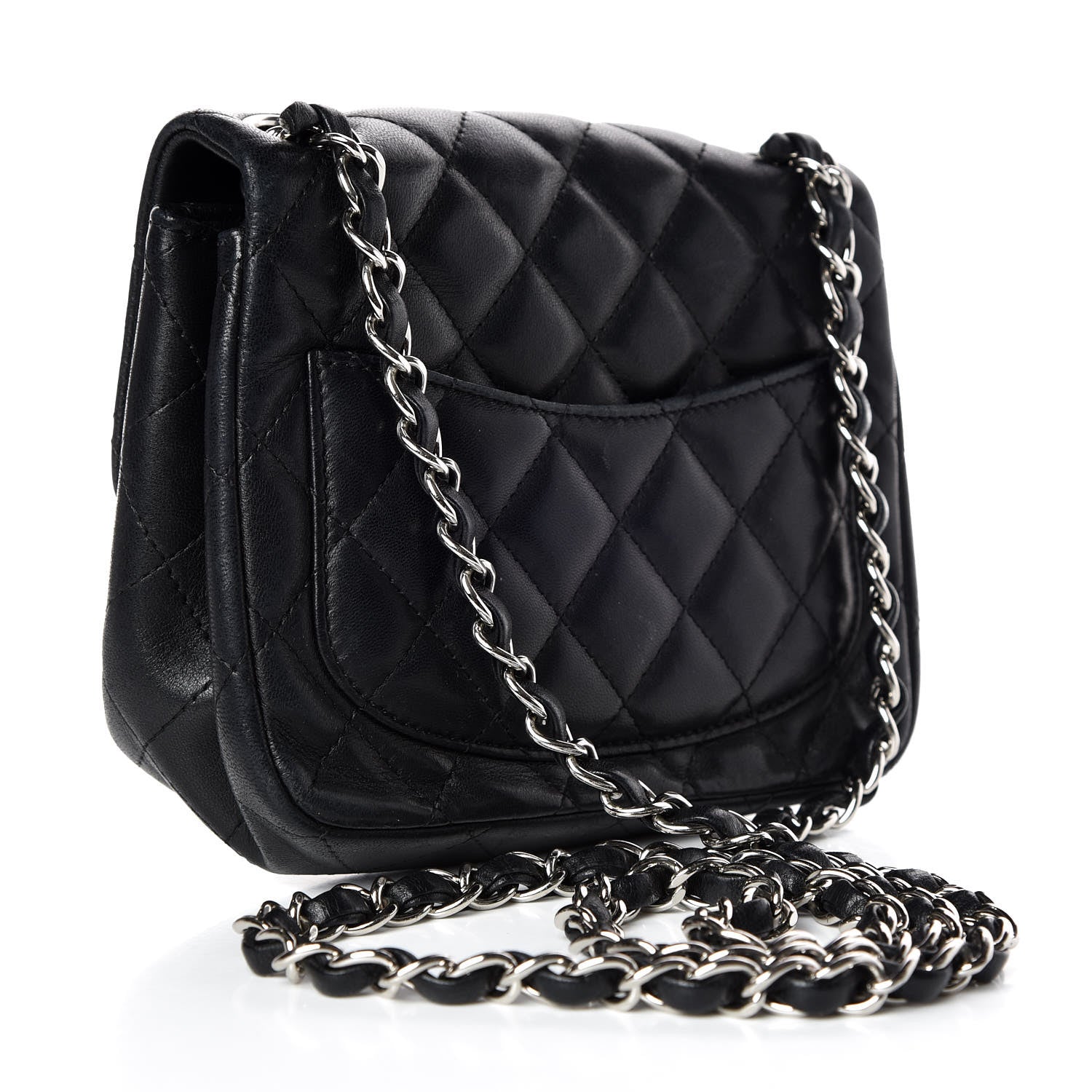 Chanel Lambskin Quilted Mini Square Flap Black 3 of 10