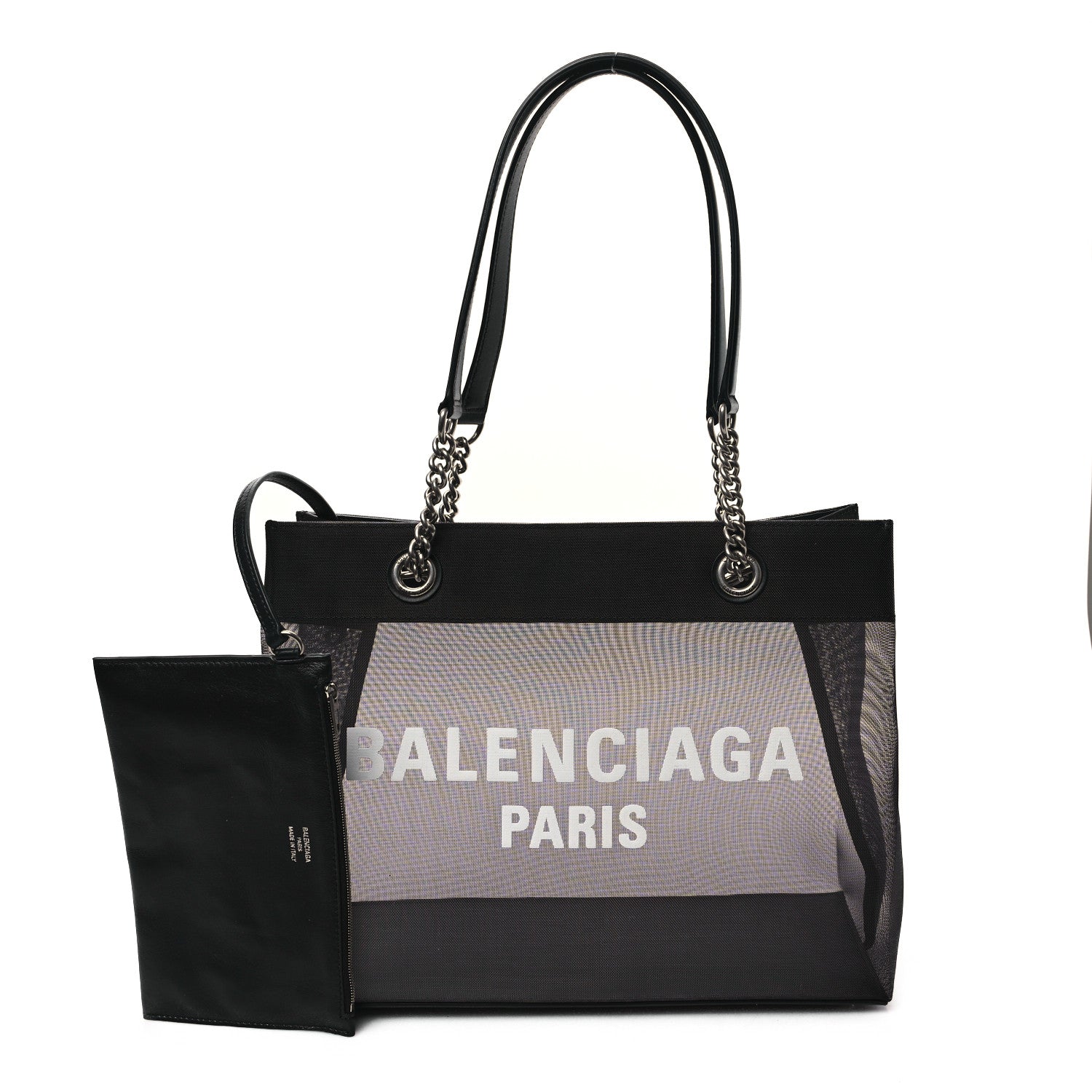 Balenciaga Nylon Mesh Duty Free Cabas Medium Tote Black 3 of 11