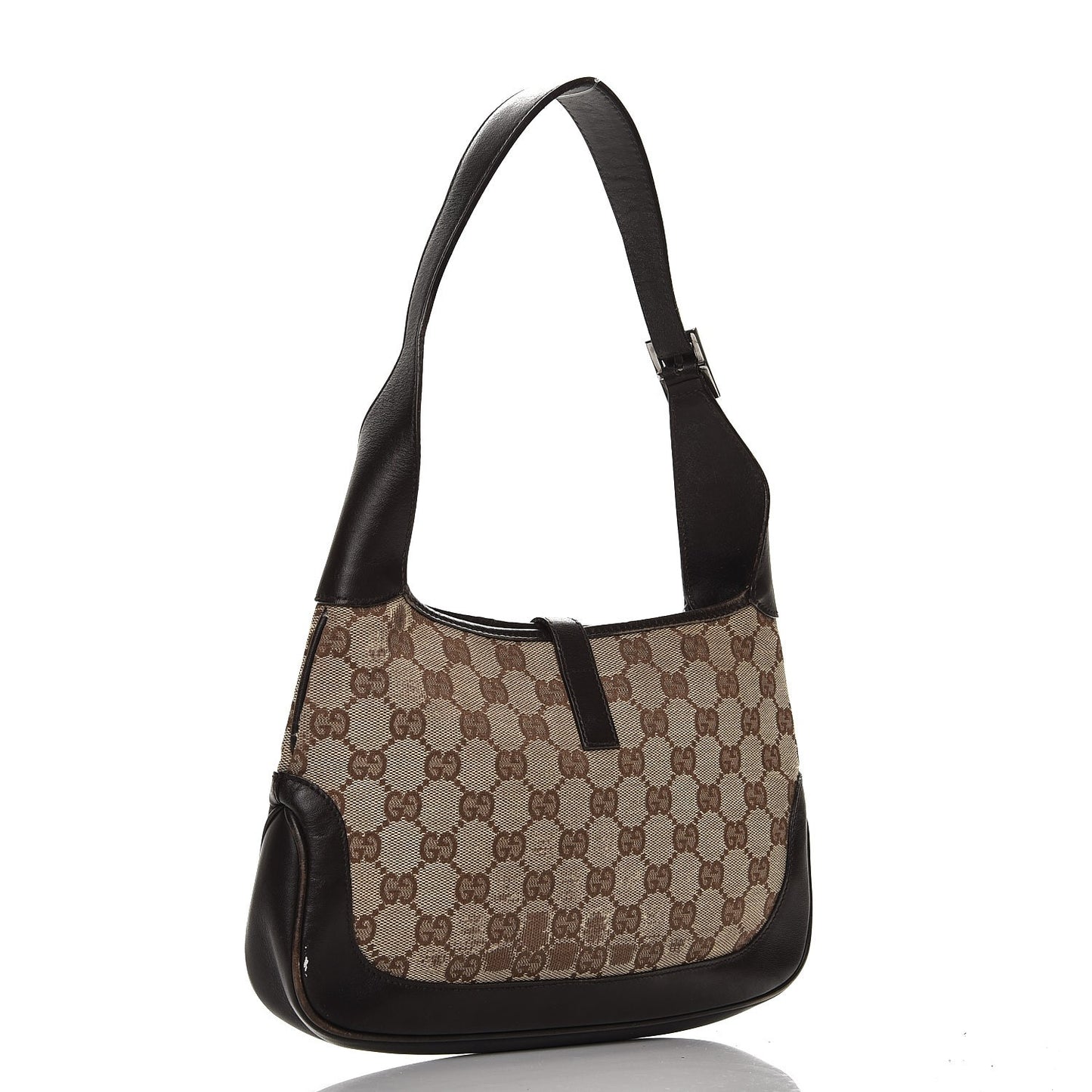 Monogram Web Small Jackie O Hobo Dark Brown