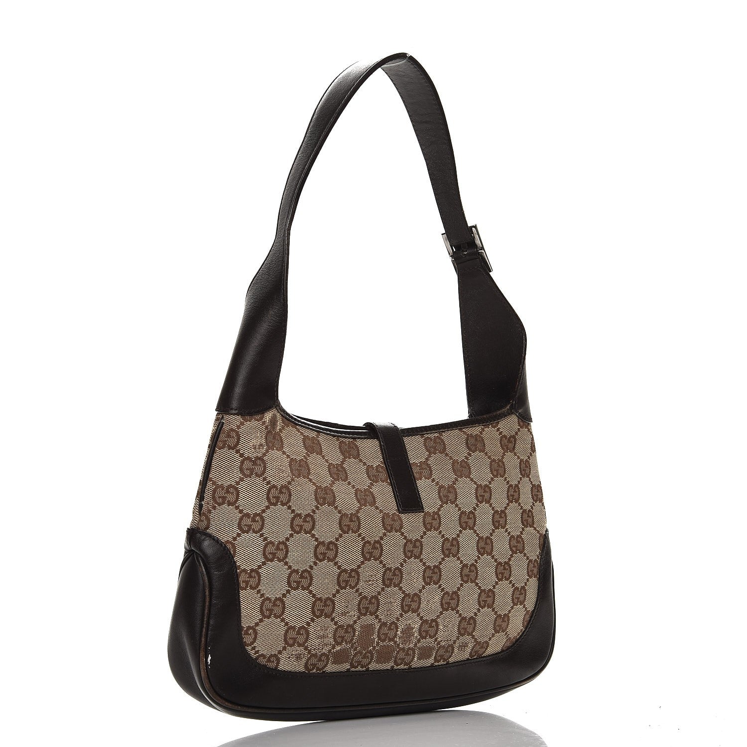 Gucci Monogram Web Small Jackie O Hobo Dark Brown 3 of 14