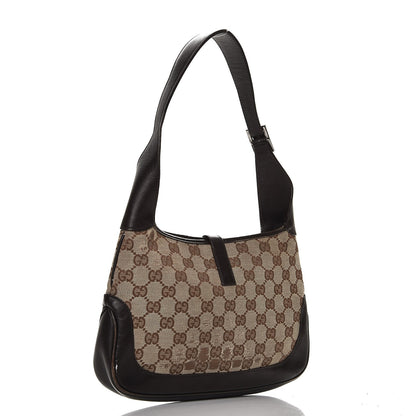 Gucci Monogram Web Small Jackie O Hobo Dark Brown 3 of 14