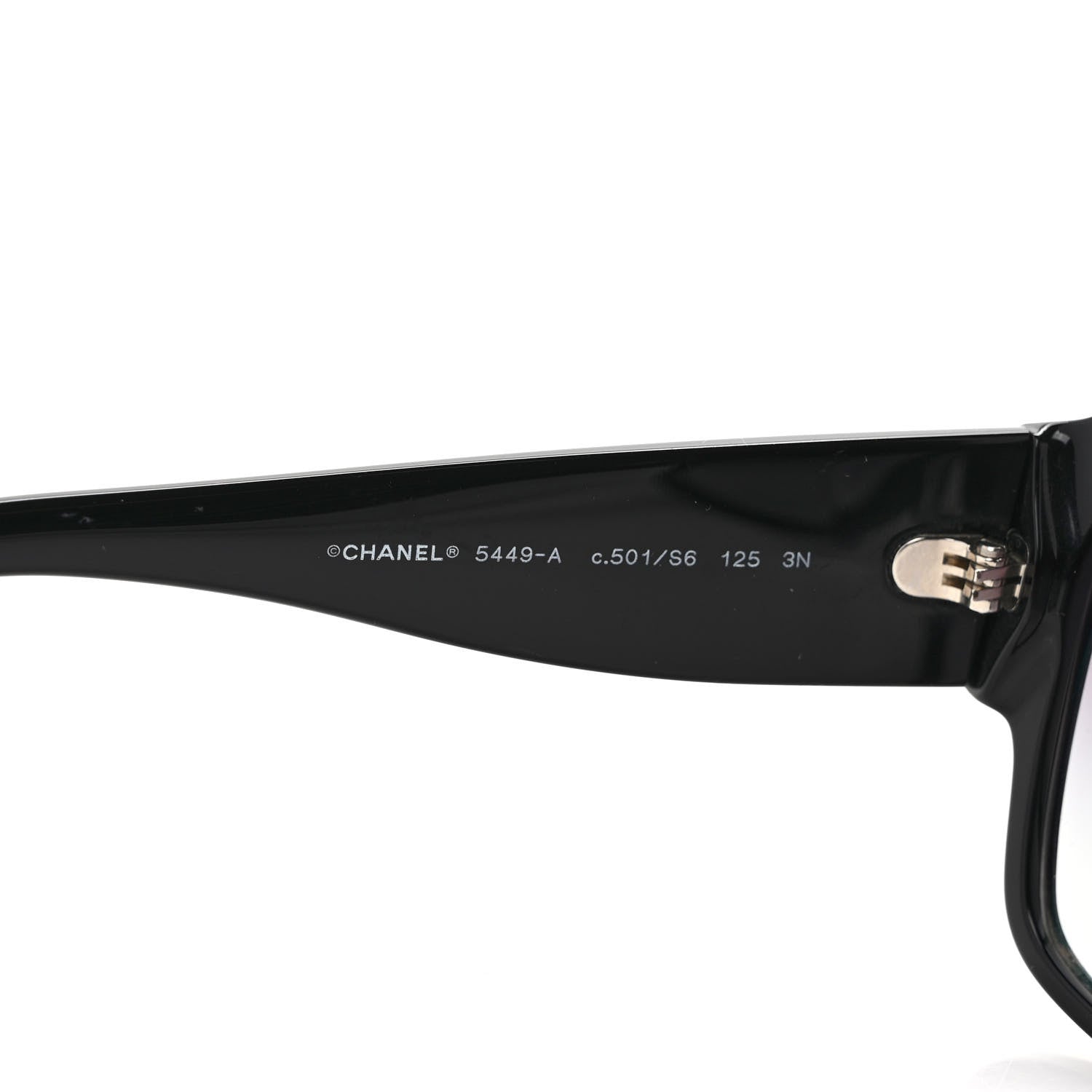 Chanel Acetate Shield Sunglasses 5449-A Black 6 of 8