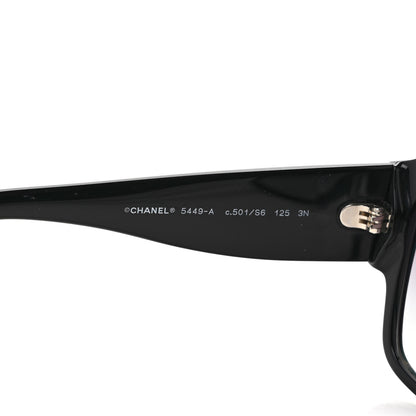 Chanel Acetate Shield Sunglasses 5449-A Black 6 of 8