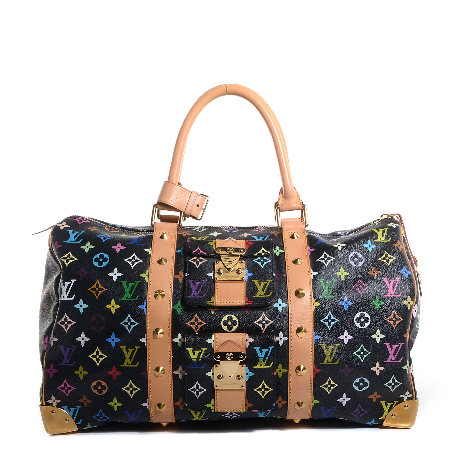 Louis Vuitton Monogram Multicolor Keepall 45 Black 1 of 7