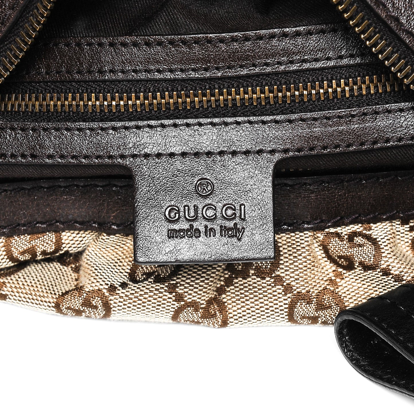Monogram Medium Interlocking Hobo Dark Brown