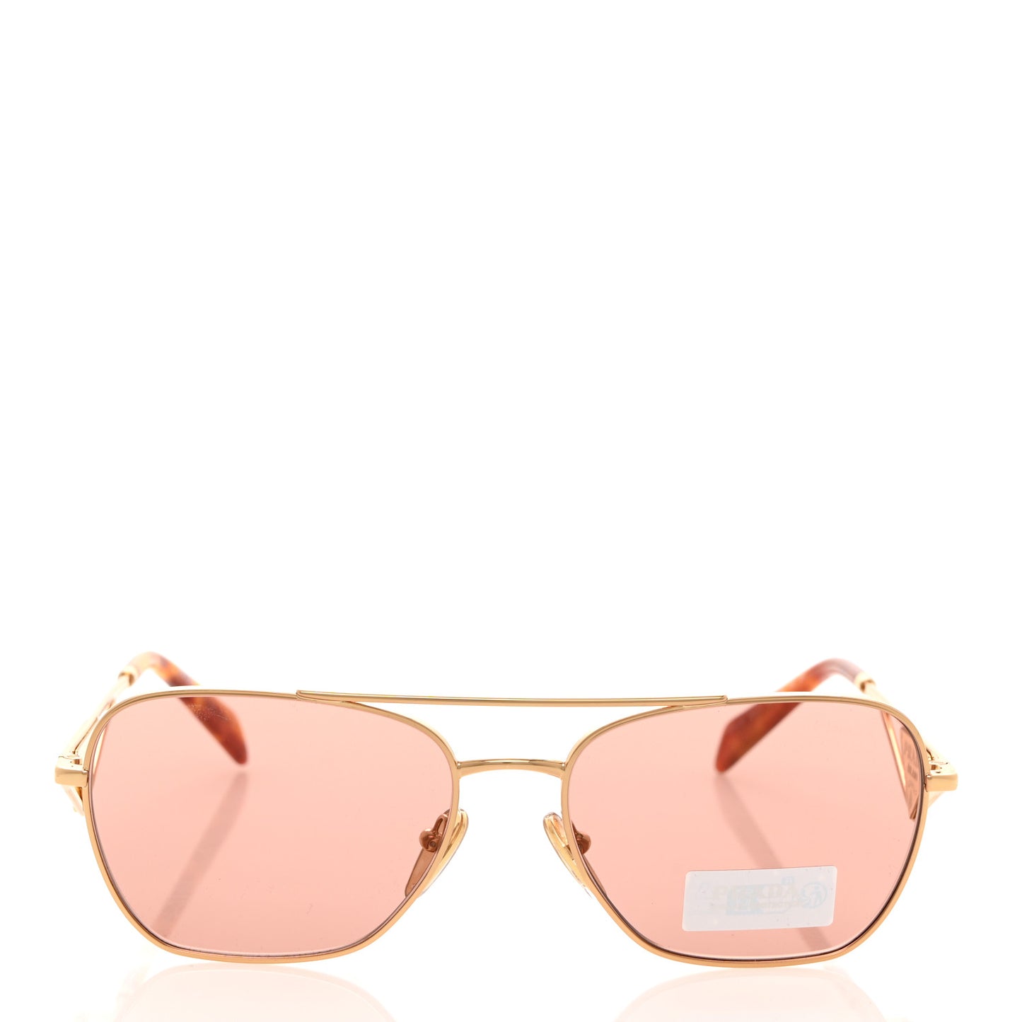Metal Symbole Triangle Logo Sunglasses SPRA50 Beige