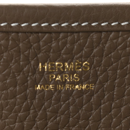 Hermes Taurillon Clemence Evelyne III PM Etoupe 5 of 8