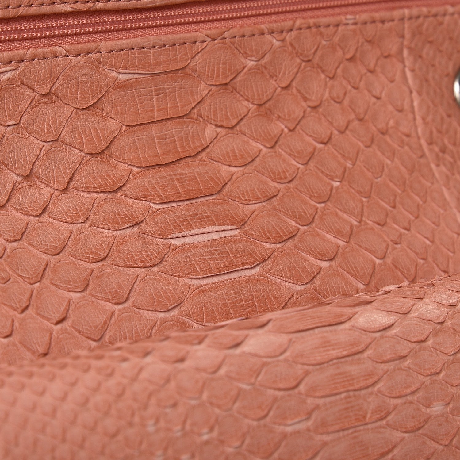 Chanel Python Jumbo Double Flap Pink 9 of 14