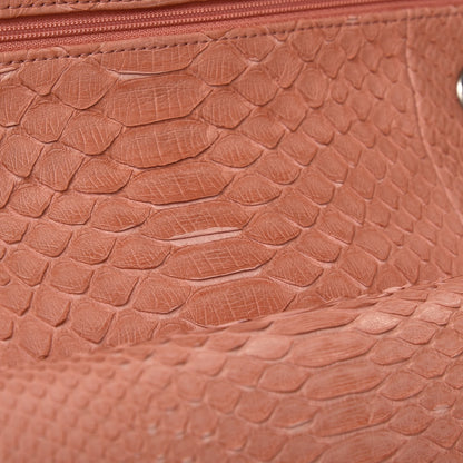 Chanel Python Jumbo Double Flap Pink 9 of 14
