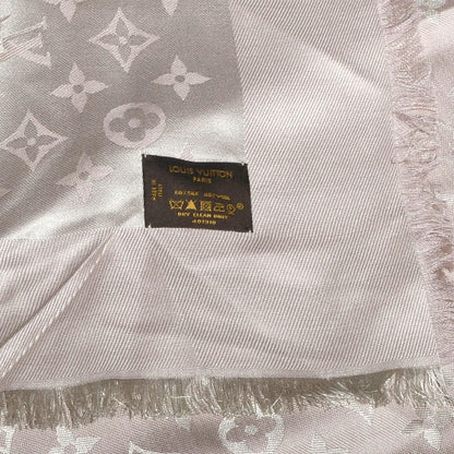 Louis Vuitton Silk Wool Monogram Shawl Beige 5 of 5