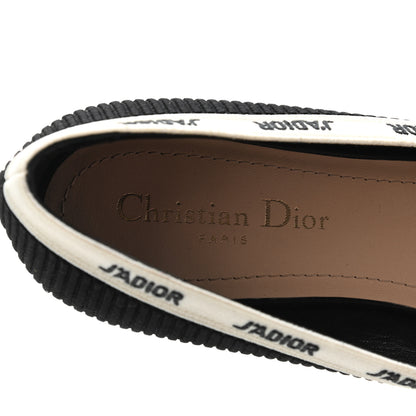 Christian Dior Fabric Ribbon Embroidered J'Adior Ballet Flats 39 Black 7 of 8