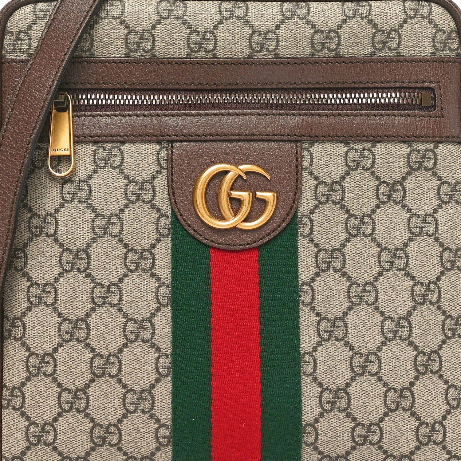 Gucci GG Supreme Monogram Web Small Ophidia Messenger Bag Brown 8 of 11