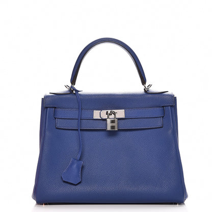 Hermes Togo Kelly Retourne 28 Bleu Electrique 1 of 32