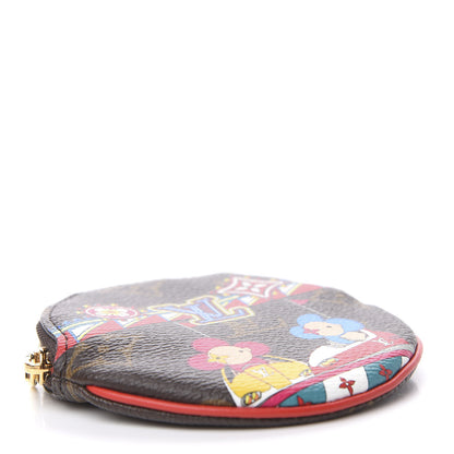 Louis Vuitton Monogram 2020 Christmas Animation Bumper Cars Round Coin Purse Coquelicot 4 of 8