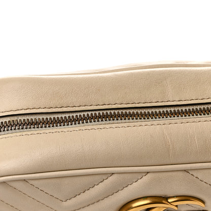 Gucci Calfskin Matelasse Small GG Marmont Chain Shoulder Bag White 15 of 15