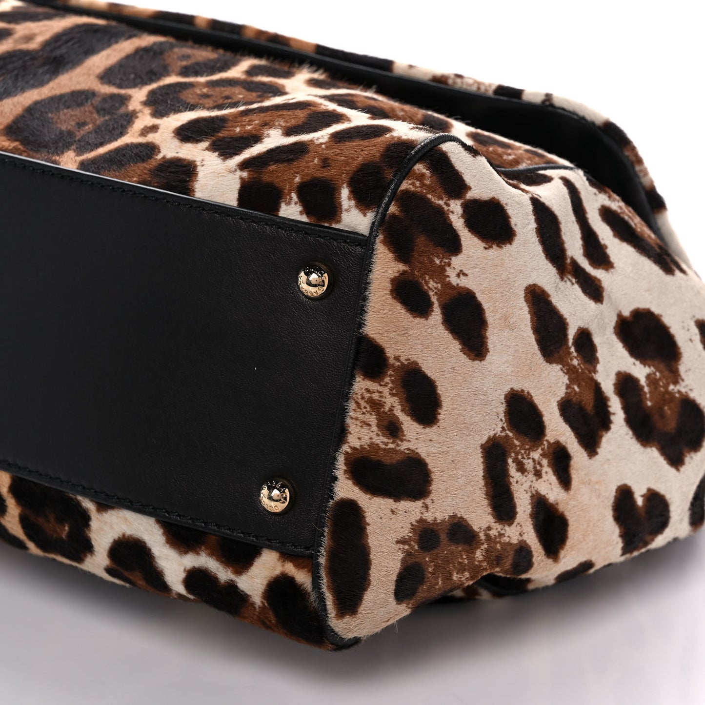 Calf Hair Leopard Print Large Miss Sicily Satchel Naturale