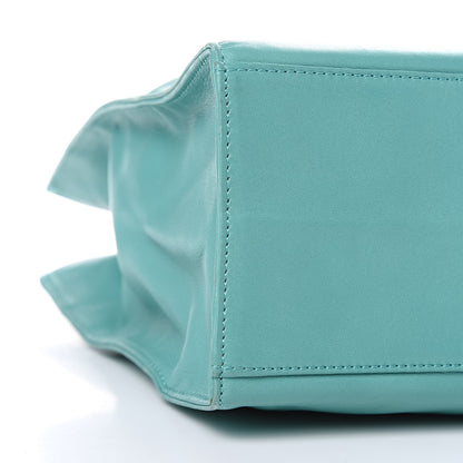Chanel Lambskin CC Stitched Tote Turquoise 20 of 21