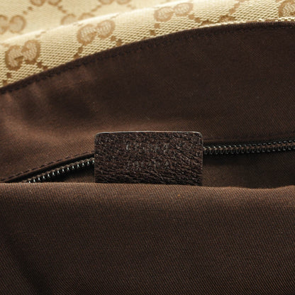 Gucci Monogram Large Flap Messenger Bag Beige Dark Brown 7 of 7