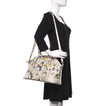 Gucci Canvas Flora Infinity Medium Nice Top Handle Dome Bag White 2 of 13