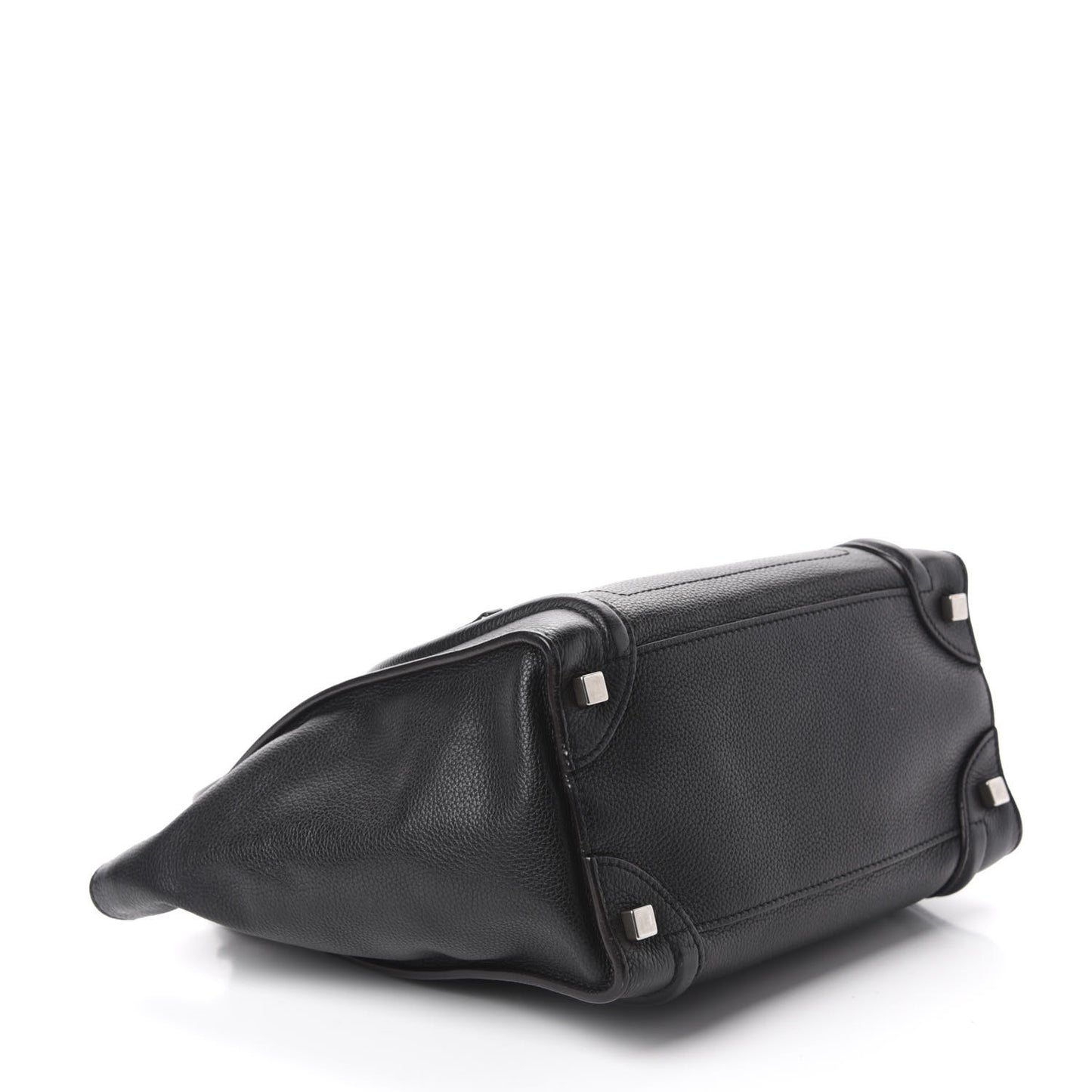 Drummed Calfskin Micro Luggage Black