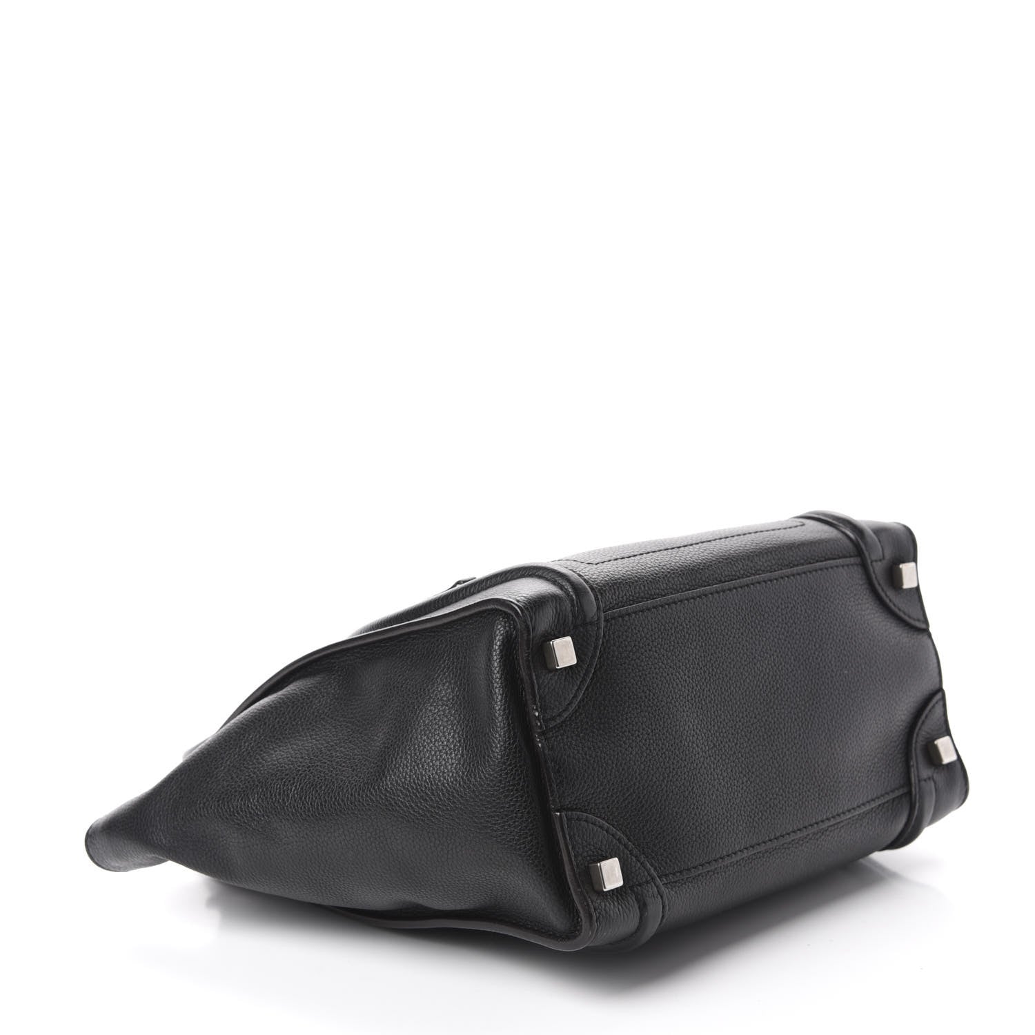 Celine Drummed Calfskin Micro Luggage Black 4 of 10