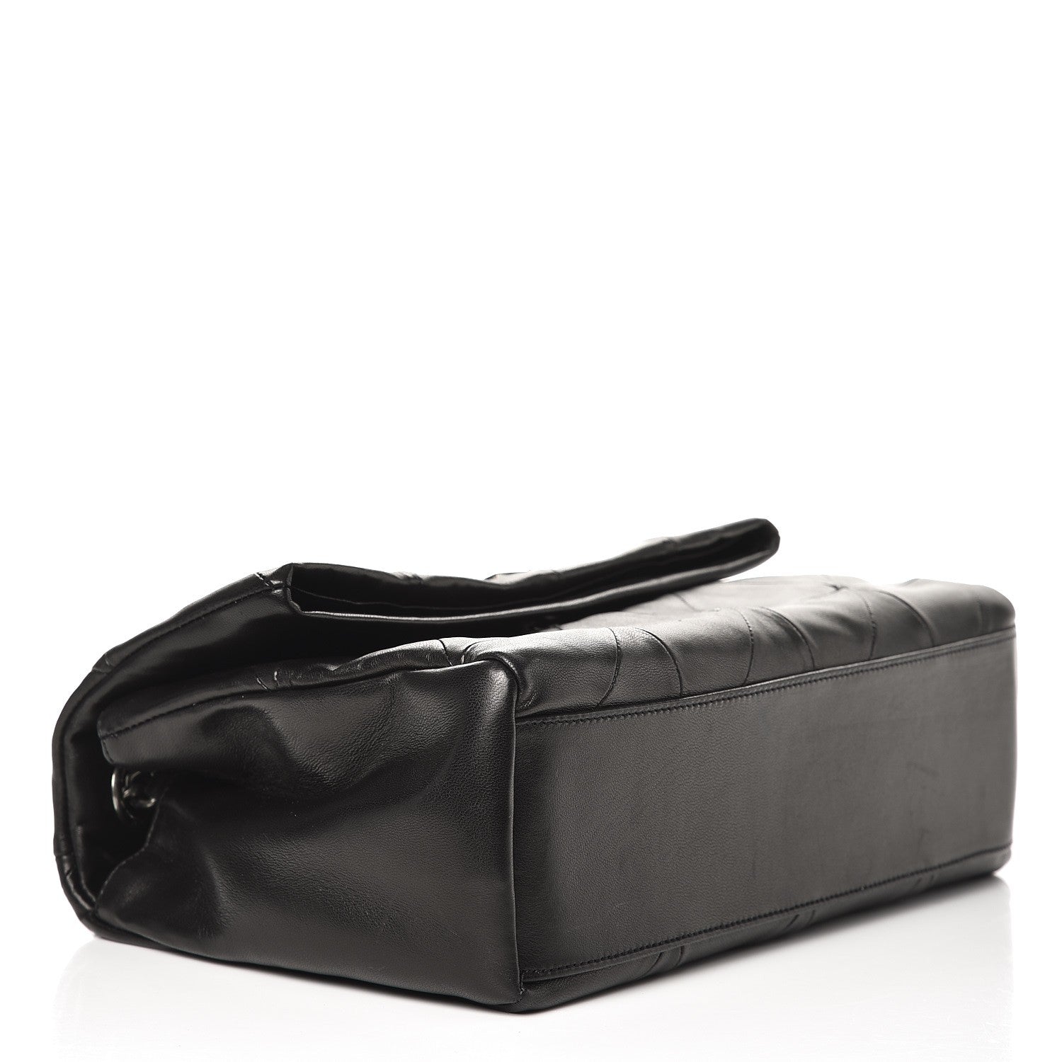 Saint Laurent Lambskin Patchwork Medium West Hollywood Monogram Fold-Over Black 4 of 6
