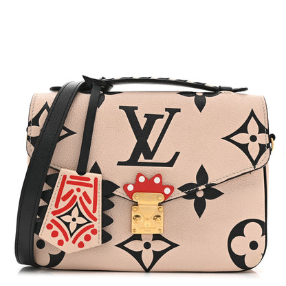 Louis Vuitton Empreinte Monogram Giant Crafty Pochette Metis Creme Black 1 of 10