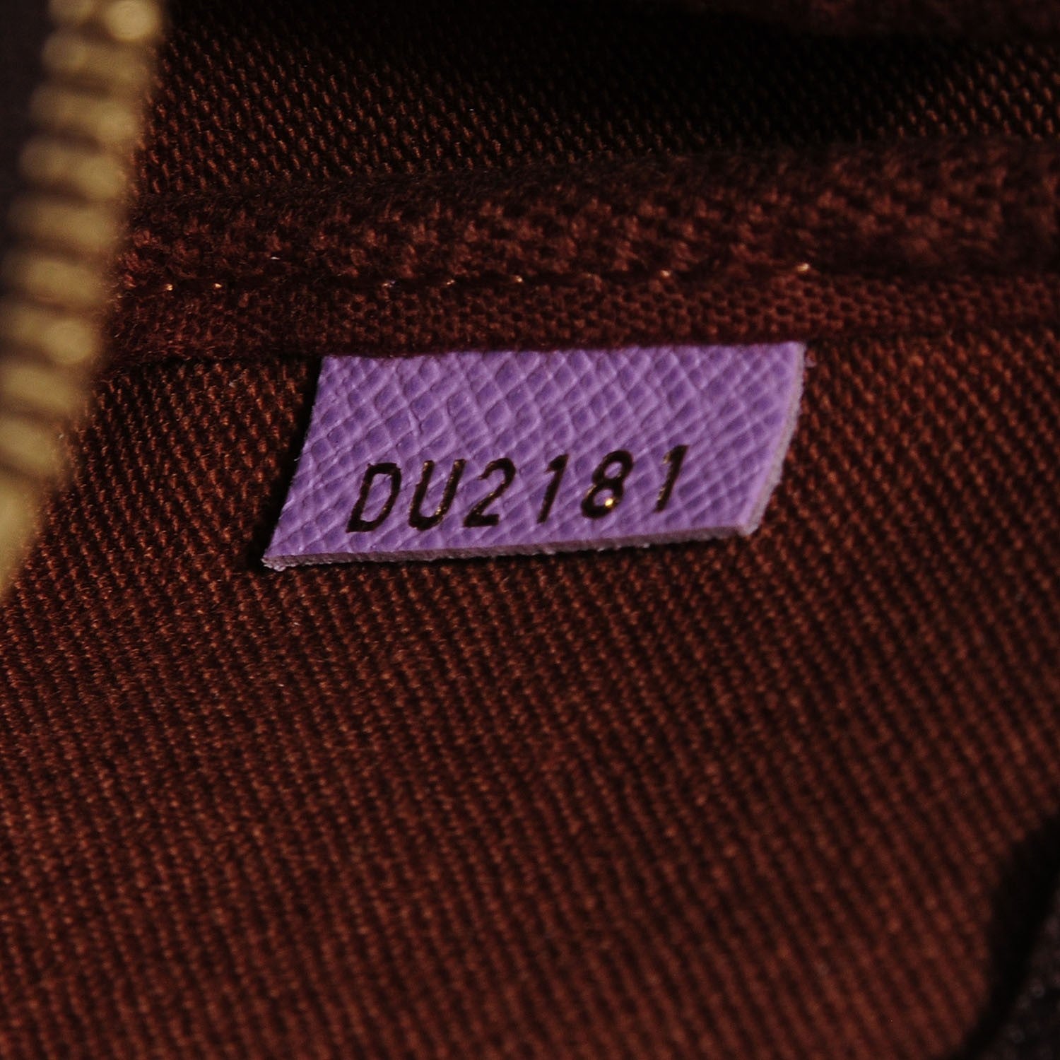 Louis Vuitton Damier Ebene Illustre Mini Pochette Accessories Violet 7 of 8