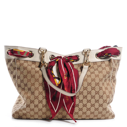 Gucci Monogram Large Positano Tote Off White 1 of 7