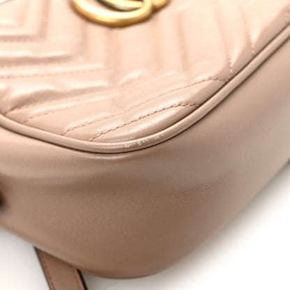 Gucci Calfskin Matelasse Small GG Marmont Chain Shoulder Bag Porcelain Rose 12 of 15