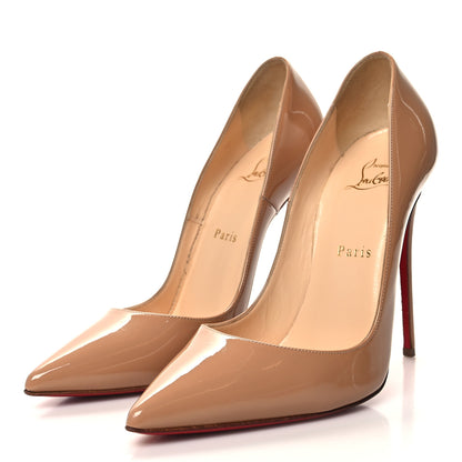 Christian Louboutin Patent So Kate 120 Pumps 38 Nude 3 of 11