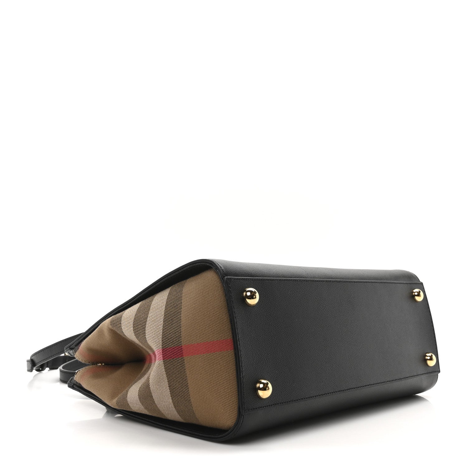 Burberry Calfskin Mega Check Small Banwell Tote Black 4 of 9